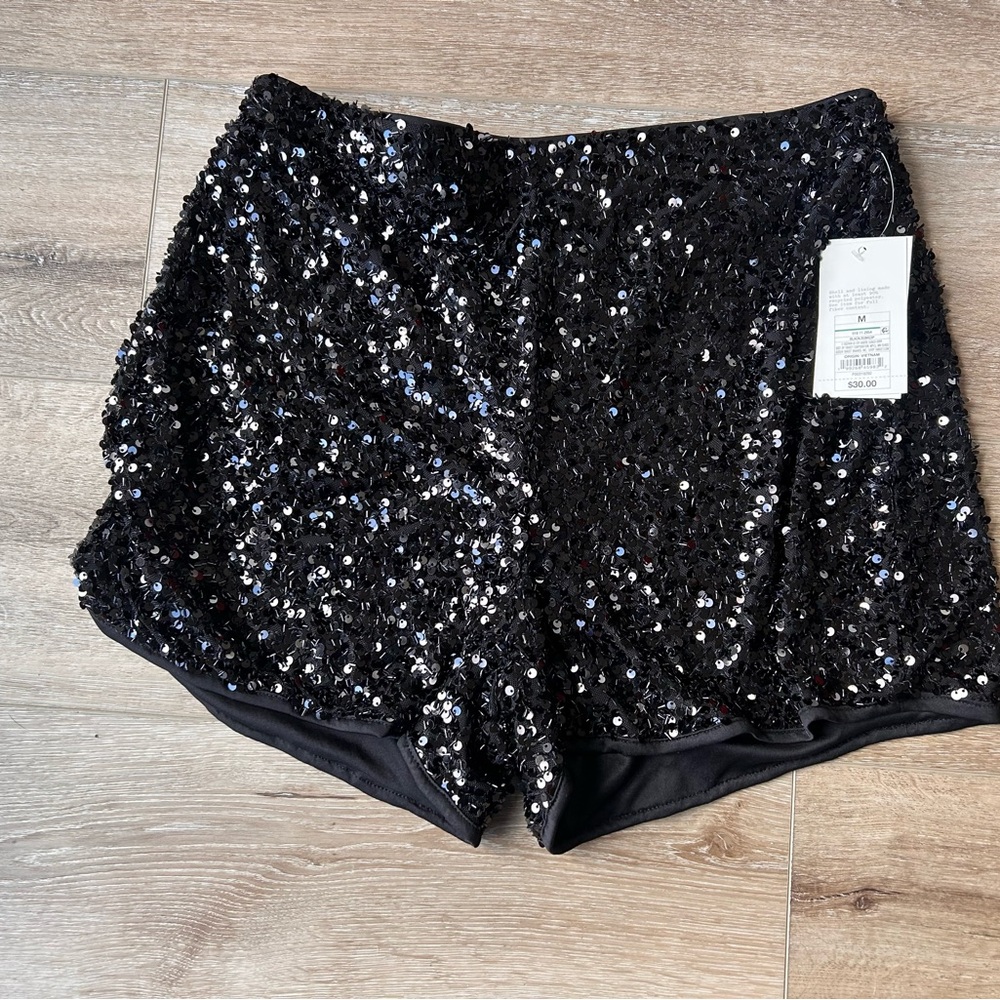 Black Sequin Women's Shorts A New Day Target Sold Out size M - NWT